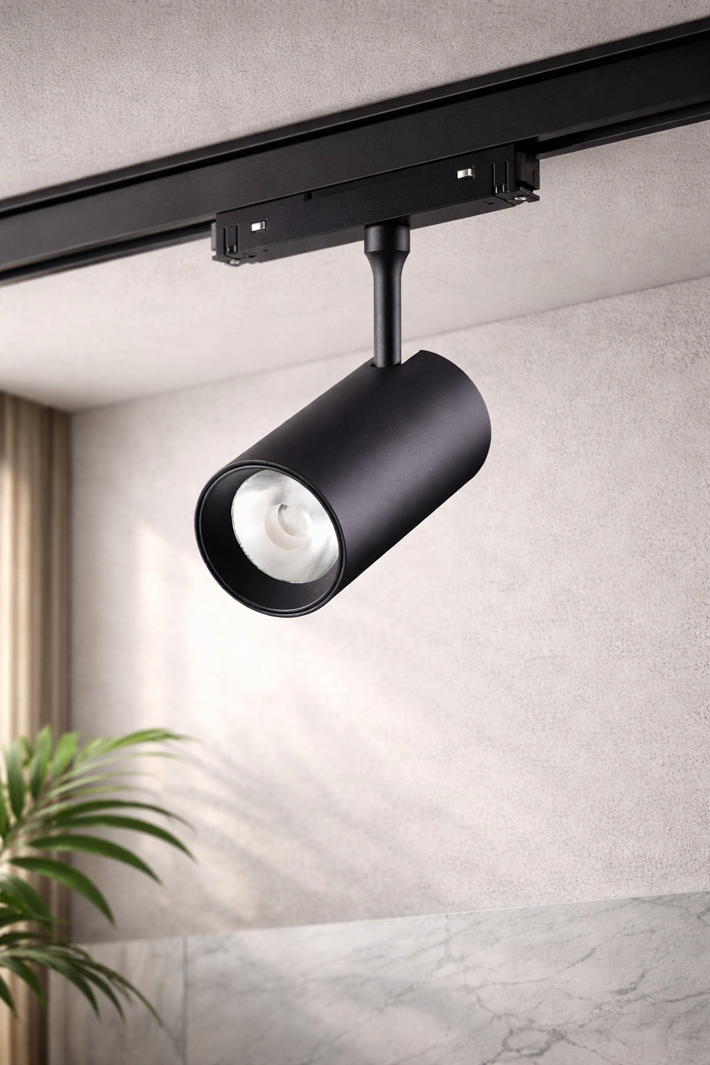 Matte Black Magnetic LED Track Light