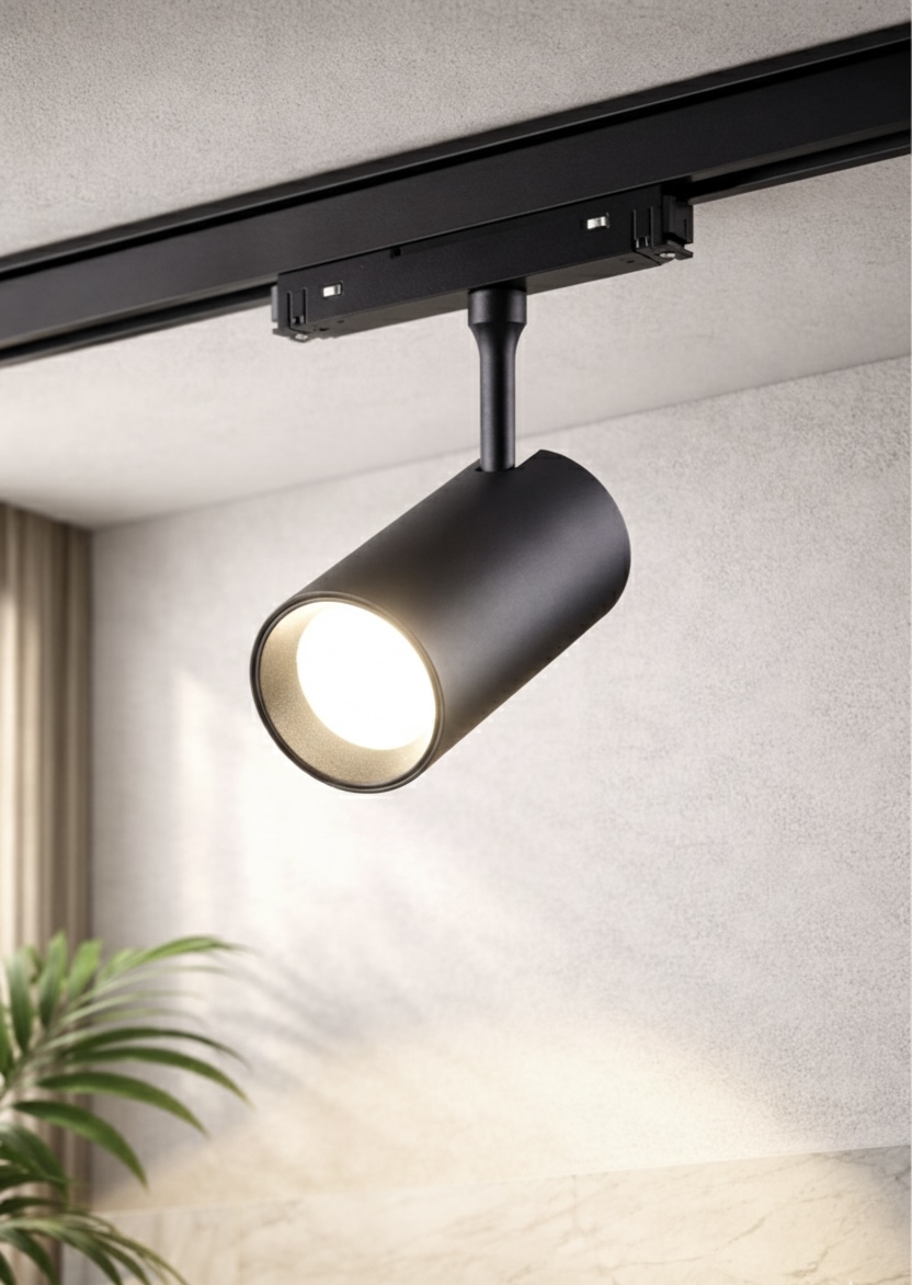 Matte Black Magnetic LED Track Light