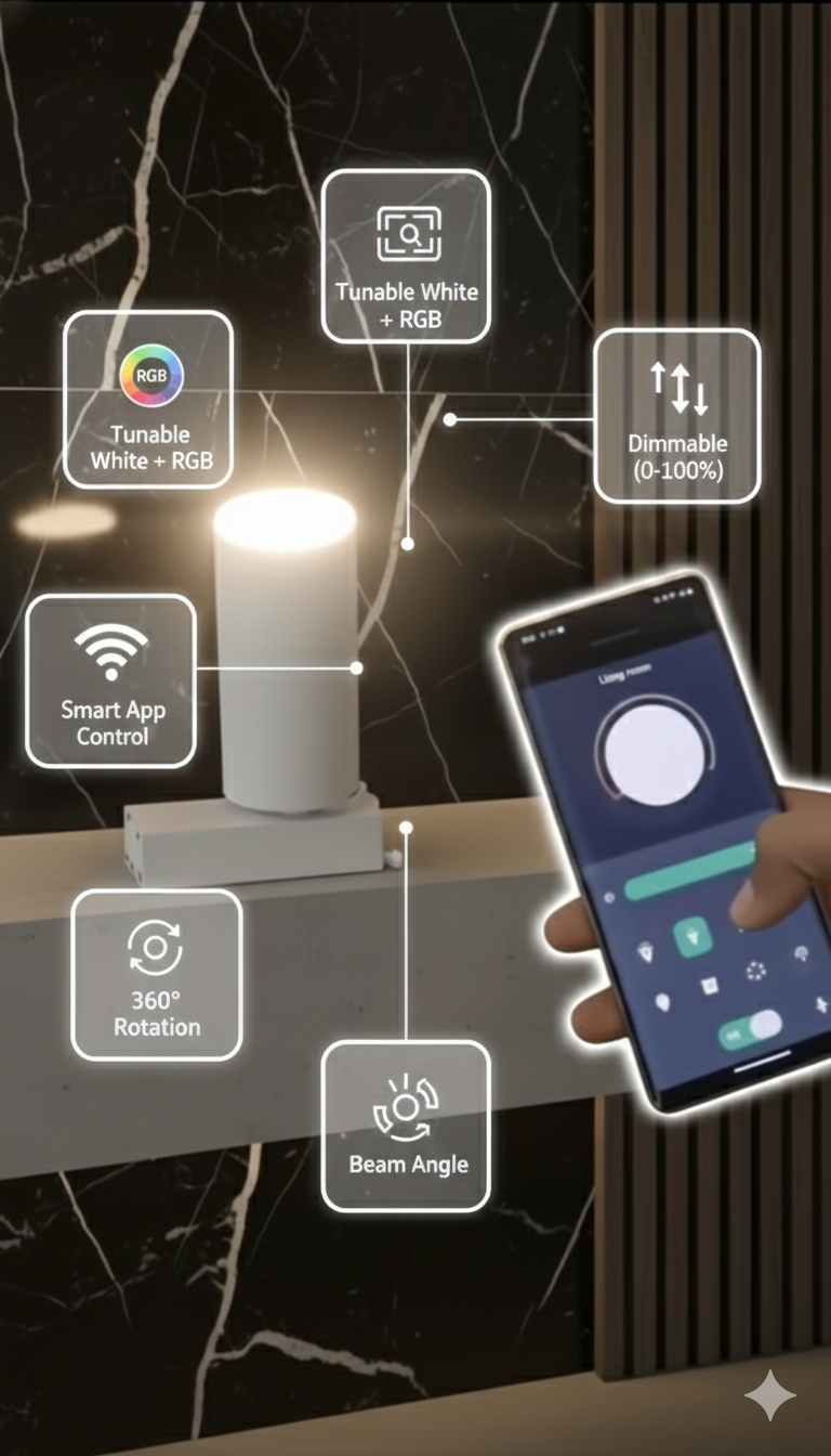 30W Smart Track Spot LED Light