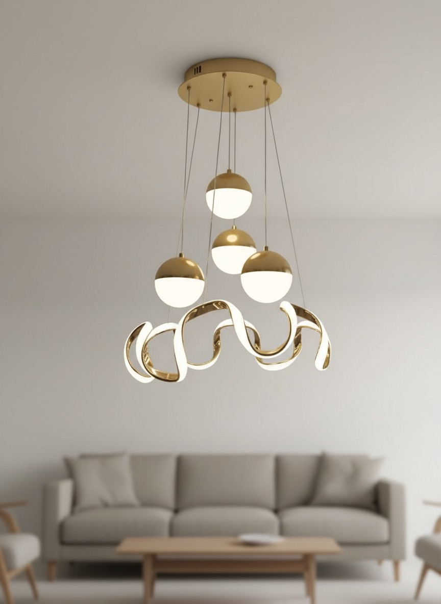 “Luxury Gold Hanging Pendant Light”