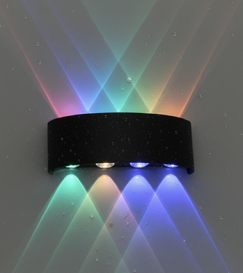 “4 Up 4 Down RGB Outdoor Wall Light”