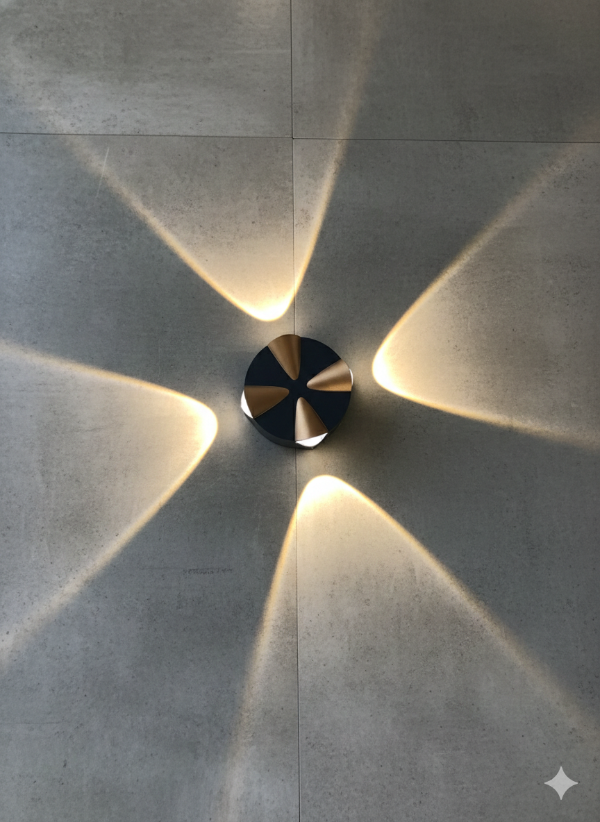 Four Way Outdoor LED Wall Light