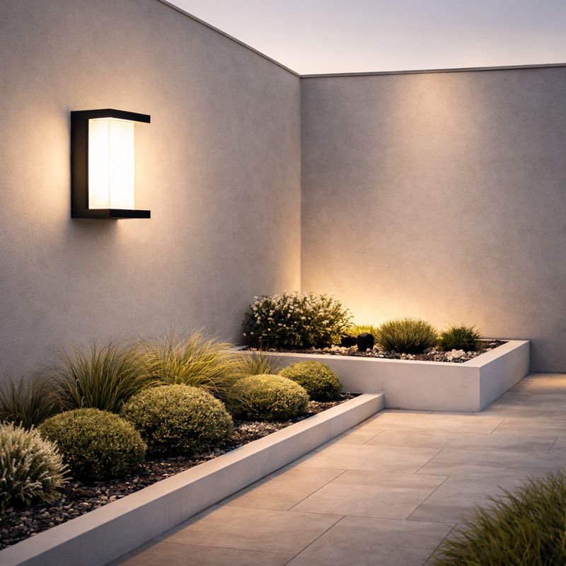 Modern Outdoor Wall Light –  Warm White, Waterproof