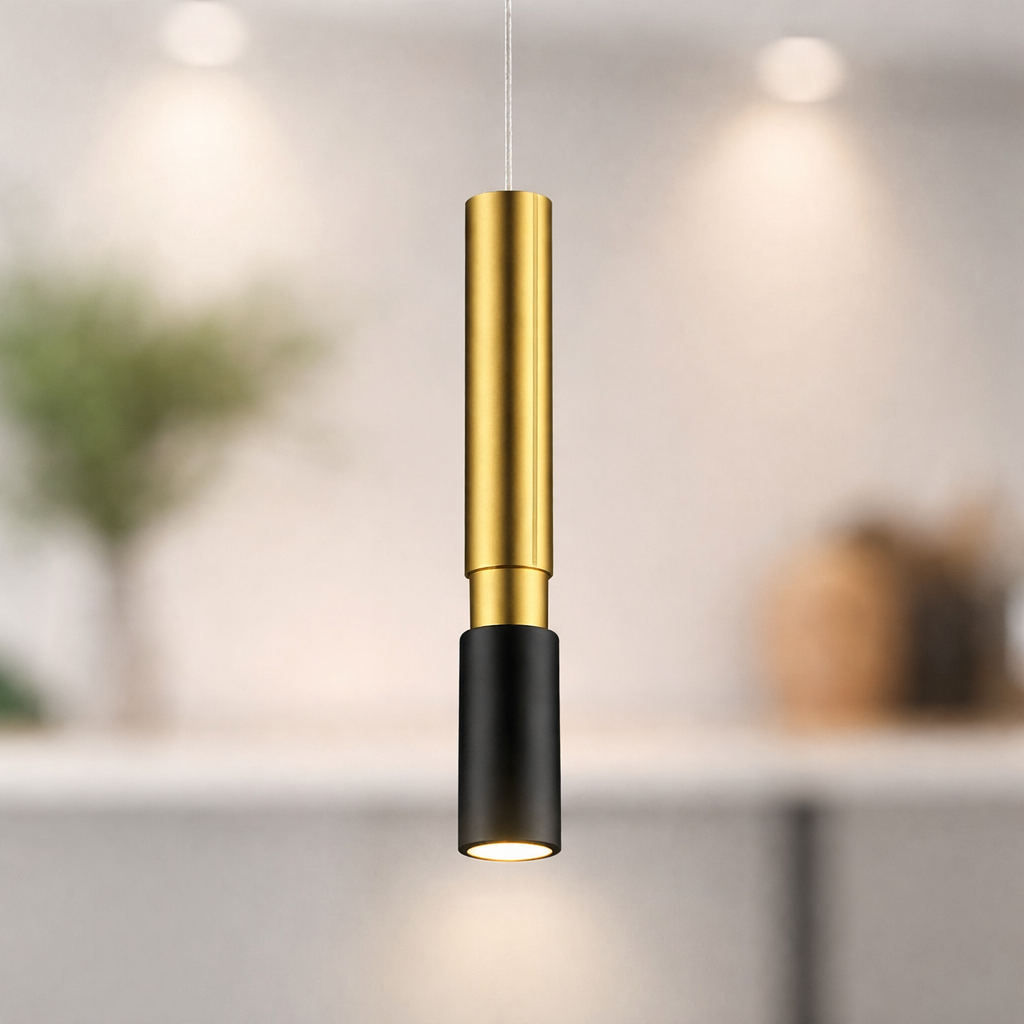 Gold Black Pendant Light – Warm LED