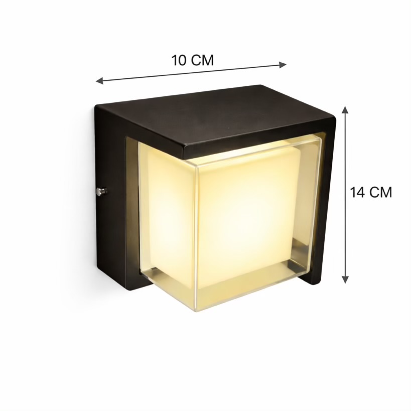 Square Glass Outdoor LED Wall Light