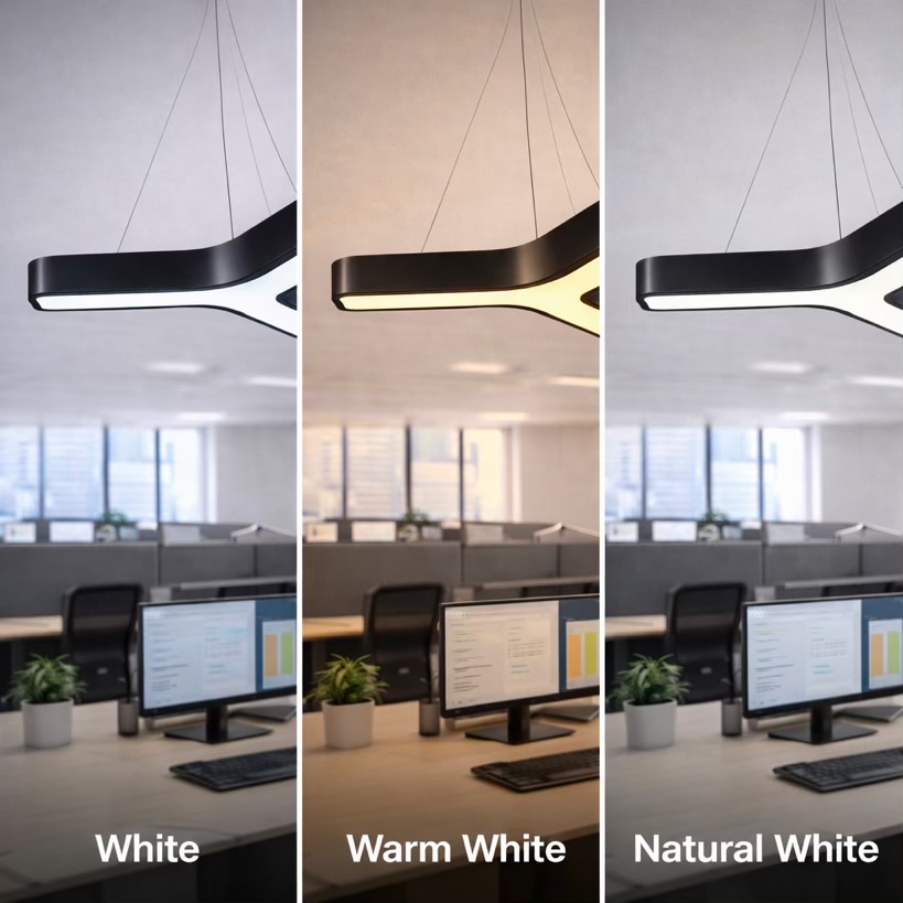 Modern Geometric LED Hanging Office Light