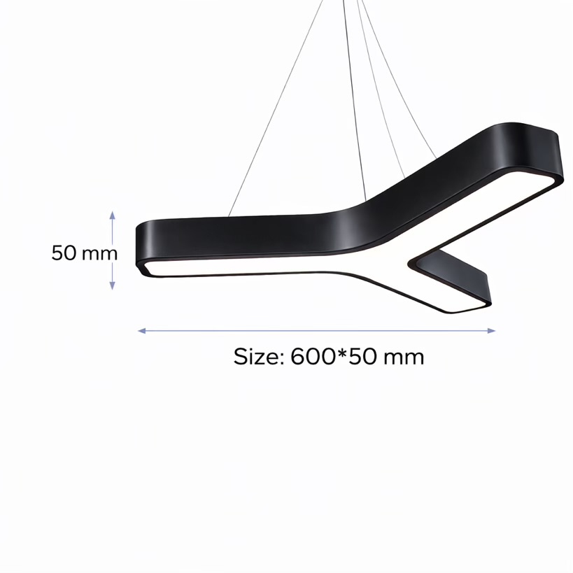 Modern Geometric LED Hanging Office Light