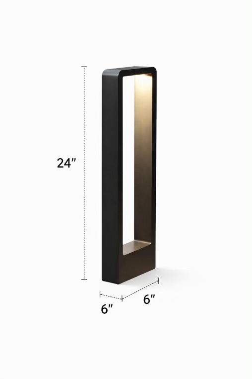 Garden Square Bollard Light – 2 Ft