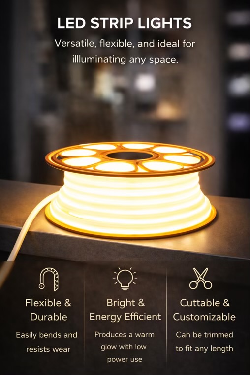 “COB Rope Light 50m – 3000K”