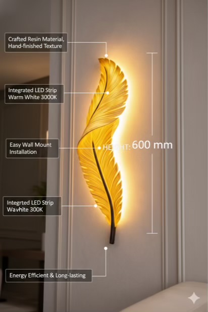 Leaf Design LED Wall Light