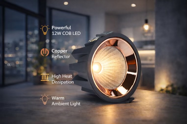 “12W Rose Gold COB Spot Light”