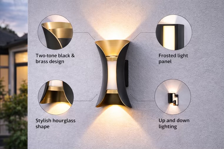 Hourglass Outdoor Wall Sconce