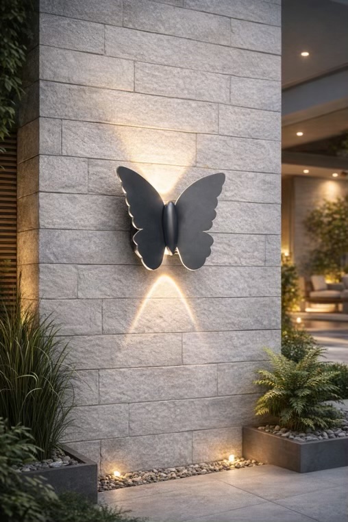 Butterfly Up Down Outdoor LED Wall Light