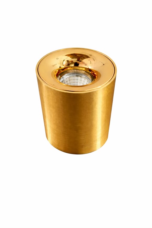 12W Gold Finish COB Drum Light