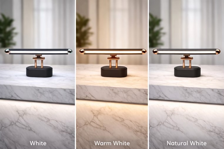 Black 3 Step Picture Mirror Light