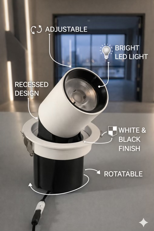 12W Adjustable COB LED Spotlight”