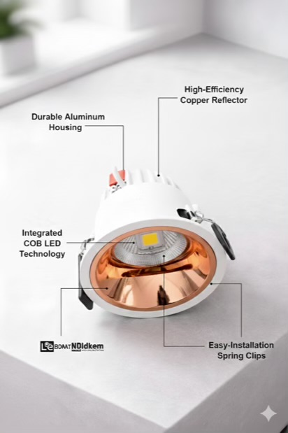“6W COB LED Spot Light – Rose Gold”