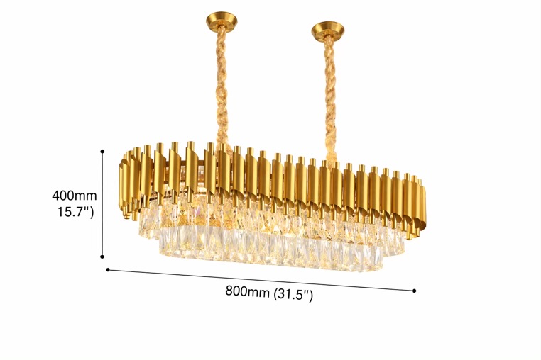 Modern Full Gold Crystal Chandelier