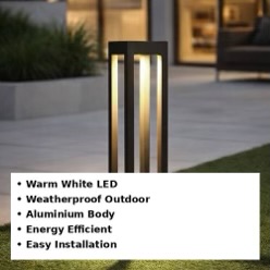 Square Bollard Light 2 Feet