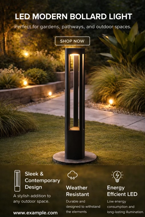 2W LED Bollard Light – 2 Ft