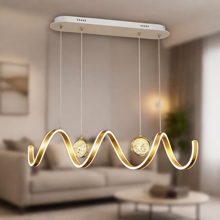 Gold Crystal Hanging Light