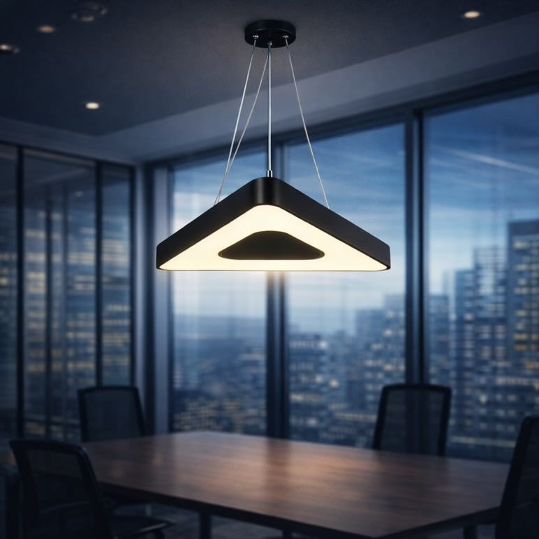 Modern Triangle LED Pendant Light For Officer