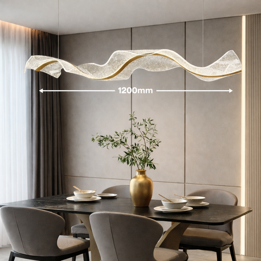 Luxury Wave LED Dining Chandelier