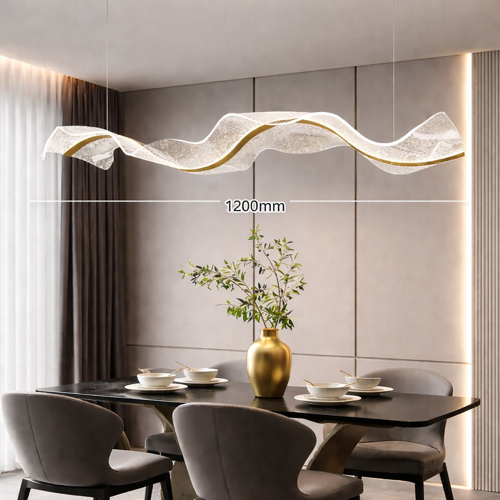 Luxury Wave LED Dining Chandelier
