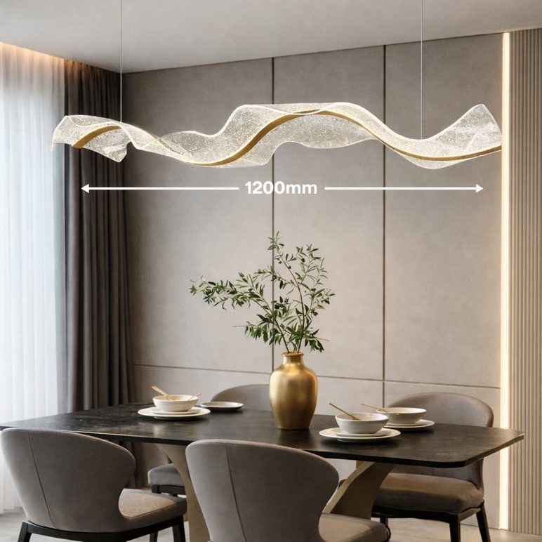 Luxury Wave LED Dining Chandelier