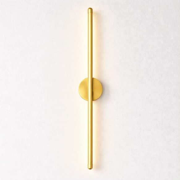Gold Vertical Wall Sconce Light