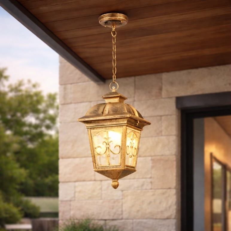 Antique-gold-outdoor-hanging