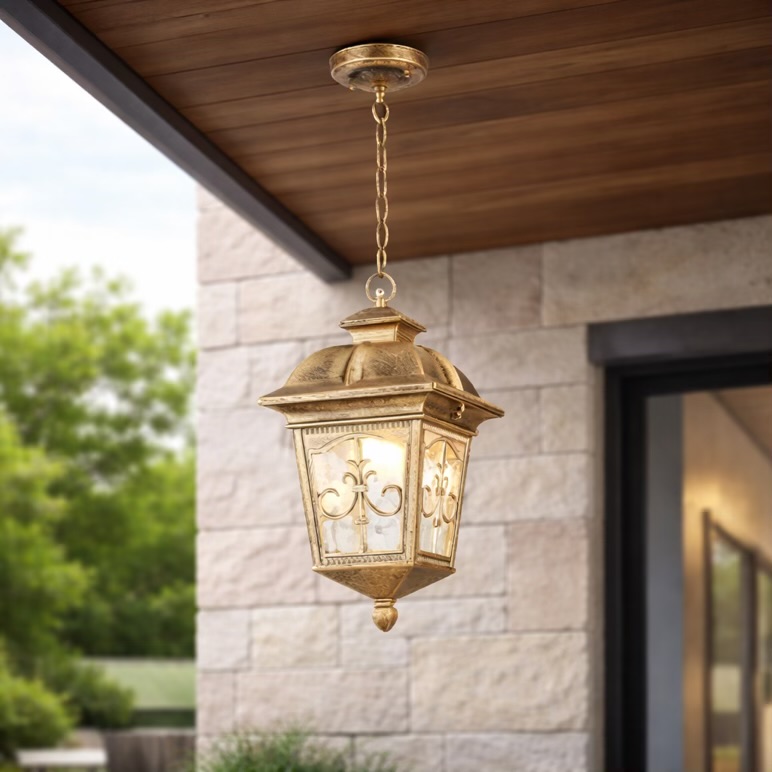 Antique-gold-outdoor-hanging