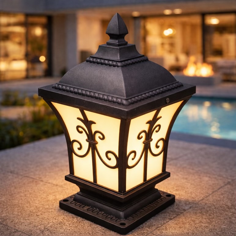 Outdoor Pillar Light For Gate