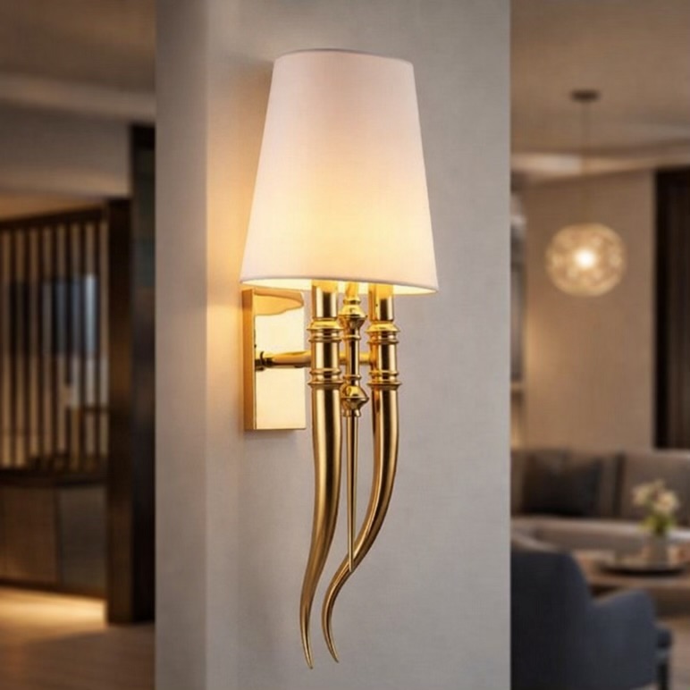 Wall Light With Fabric Shade