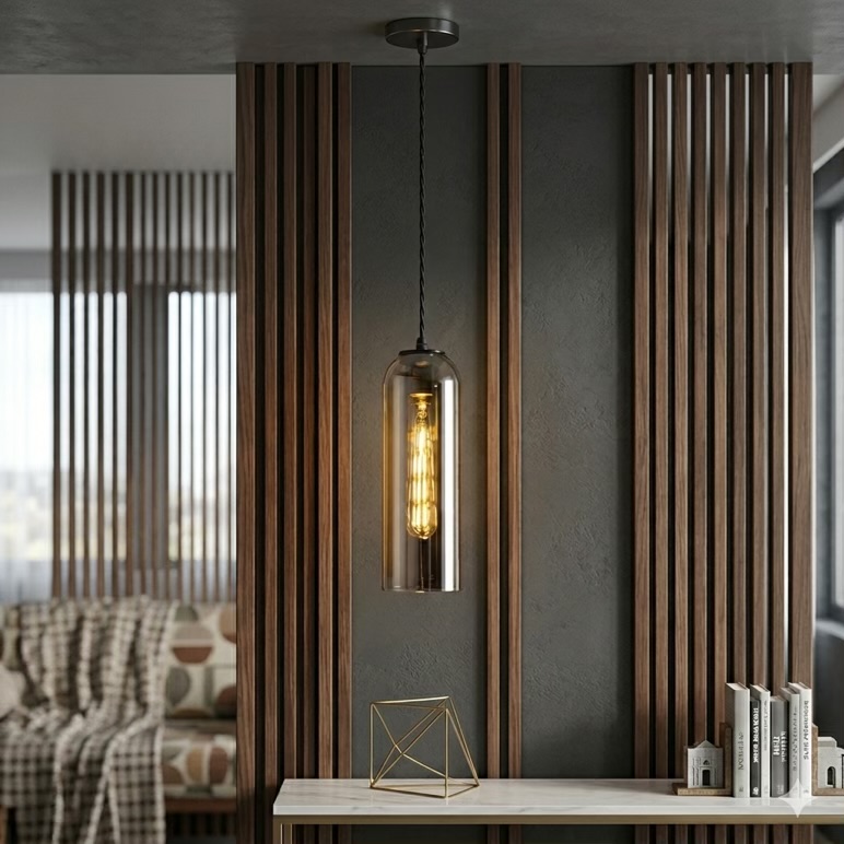 Smoke Glass Pendant Light