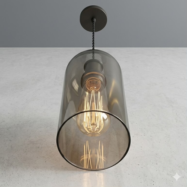 Smoke Glass Pendant Light