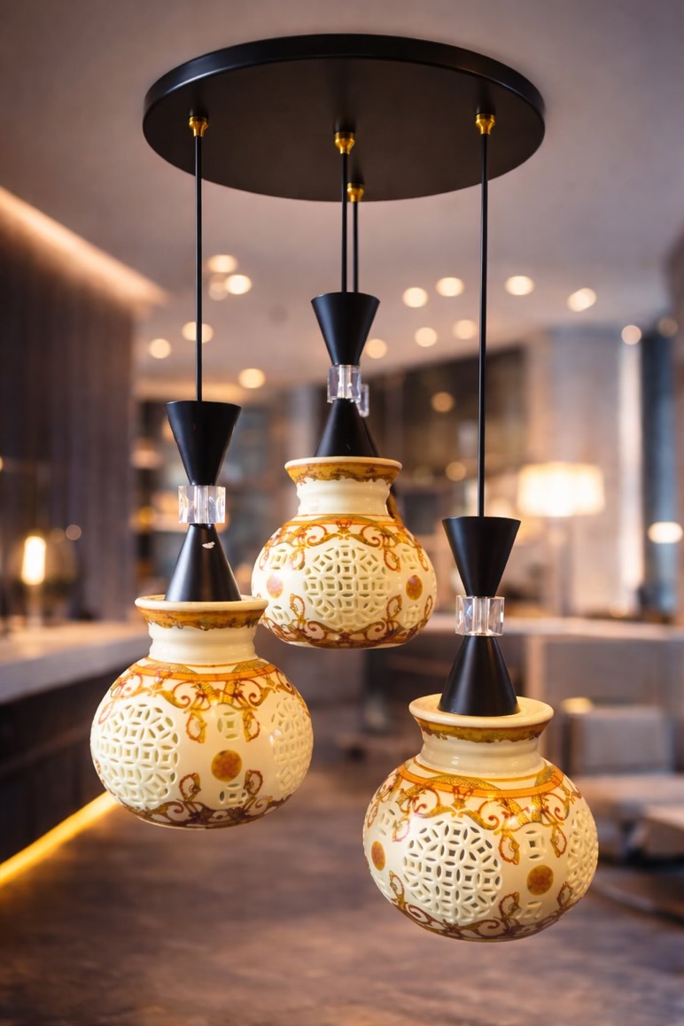 Luxury 3 Set Hanging Pendant Light