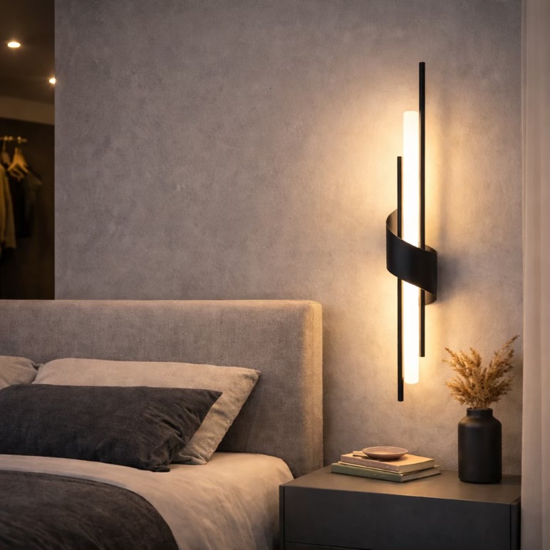 Black Led Wall Light