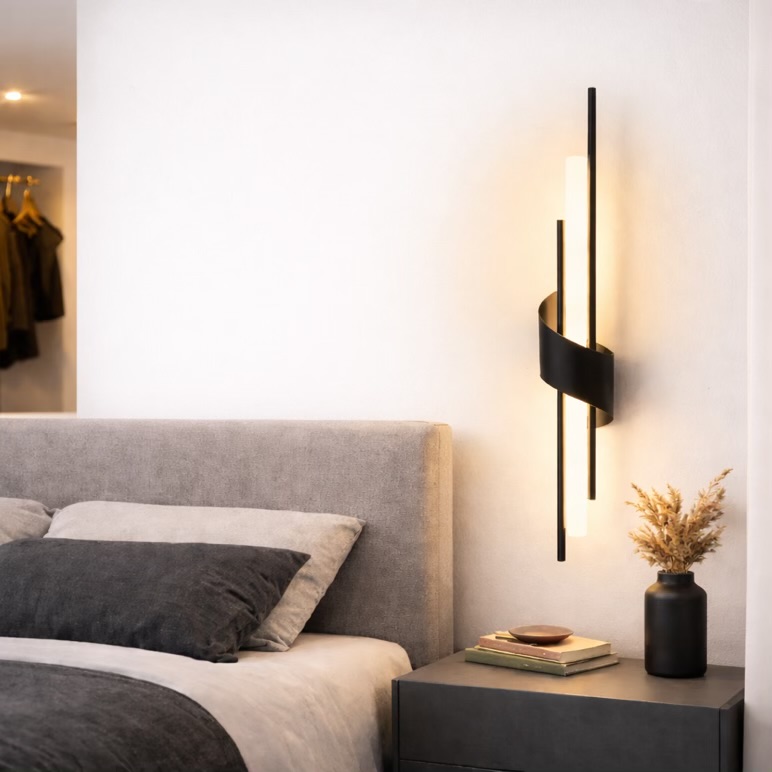 Black Led Wall Light