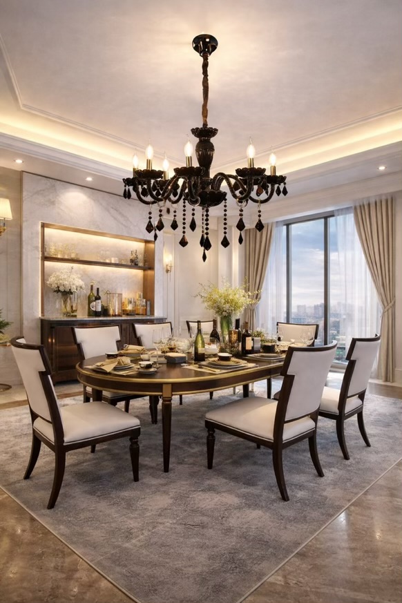 Black Crystal Chandelier