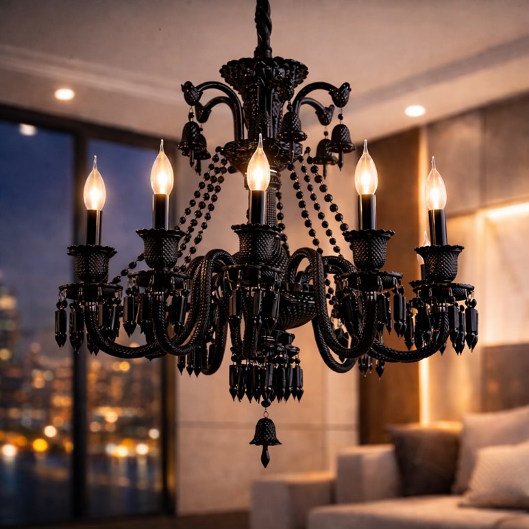 Black Crystal Chandelier