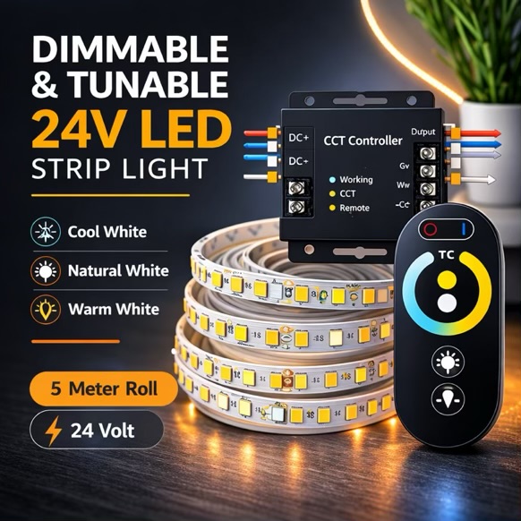 24V Dimmable TUNEABLE LED Strip