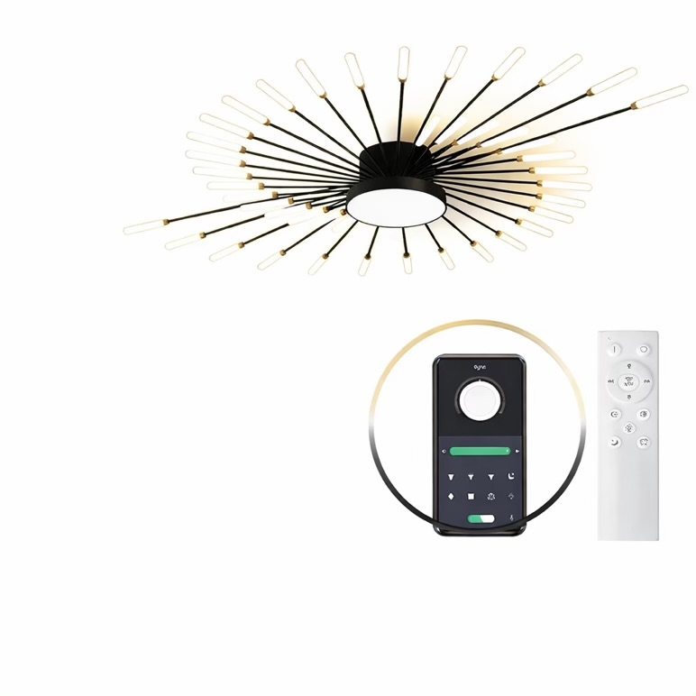 Starburst LED Flush Mount Chandelier