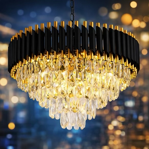 Black Mamba Chandelier 600mm – Luxury LED