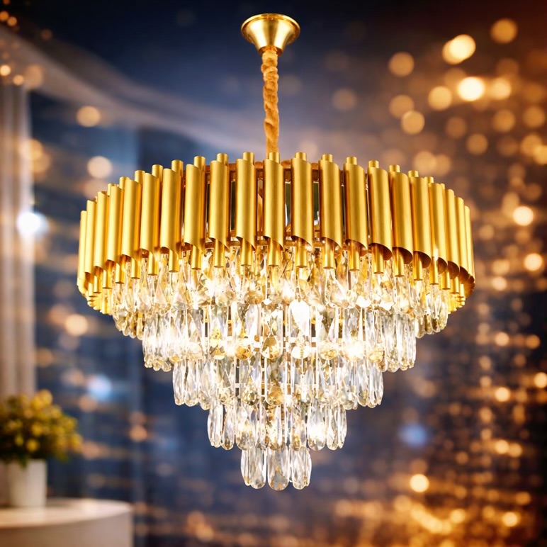 Premium Gold LED Chandelier 300mm”