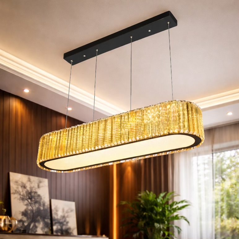 Oval LED Chandelier Light
