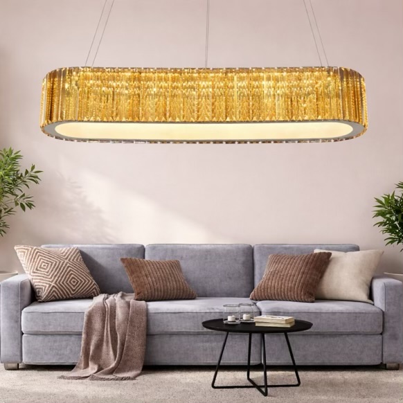 Oval LED Chandelier Light