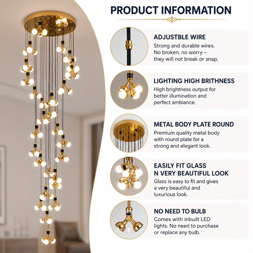 VGOLY Duplex LED Chandelier
