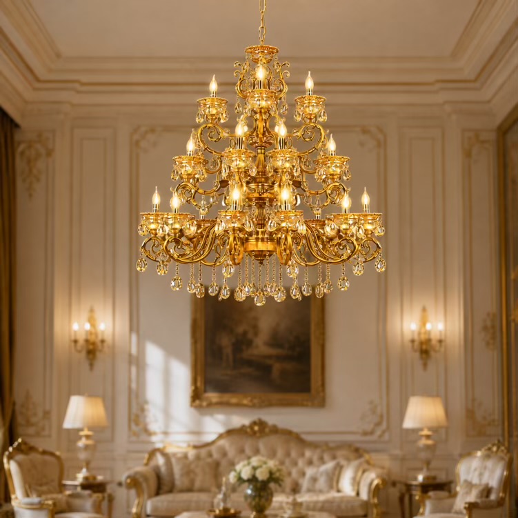 Italian Duplex Chandelier 12+8+4