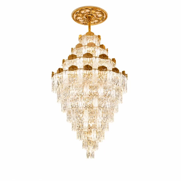 VGOLY Luxury Duplex Crystal Chandelier